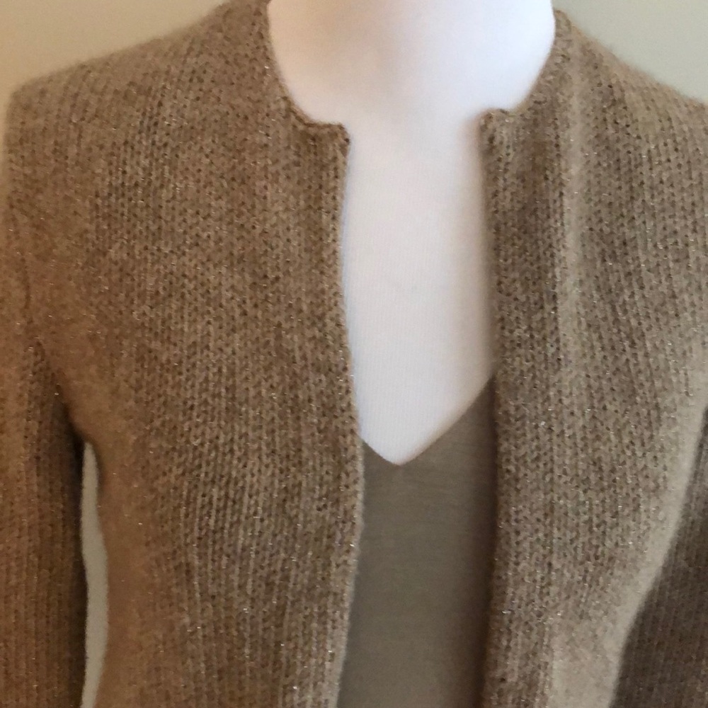 Ralph Lauren Black Label beige sparkly  cardigan